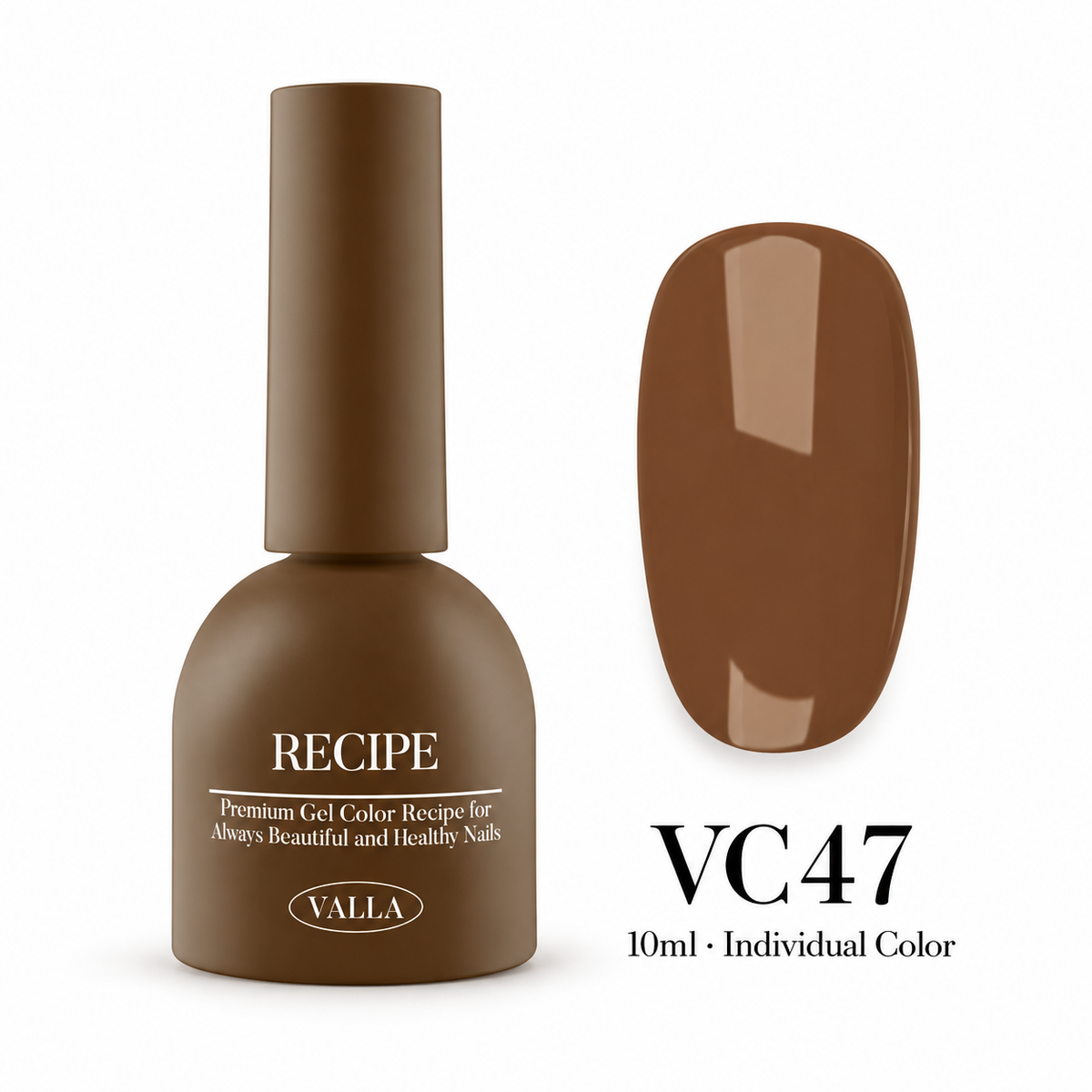 VALLA VC47 bottle and color swatch — 10ml individual color