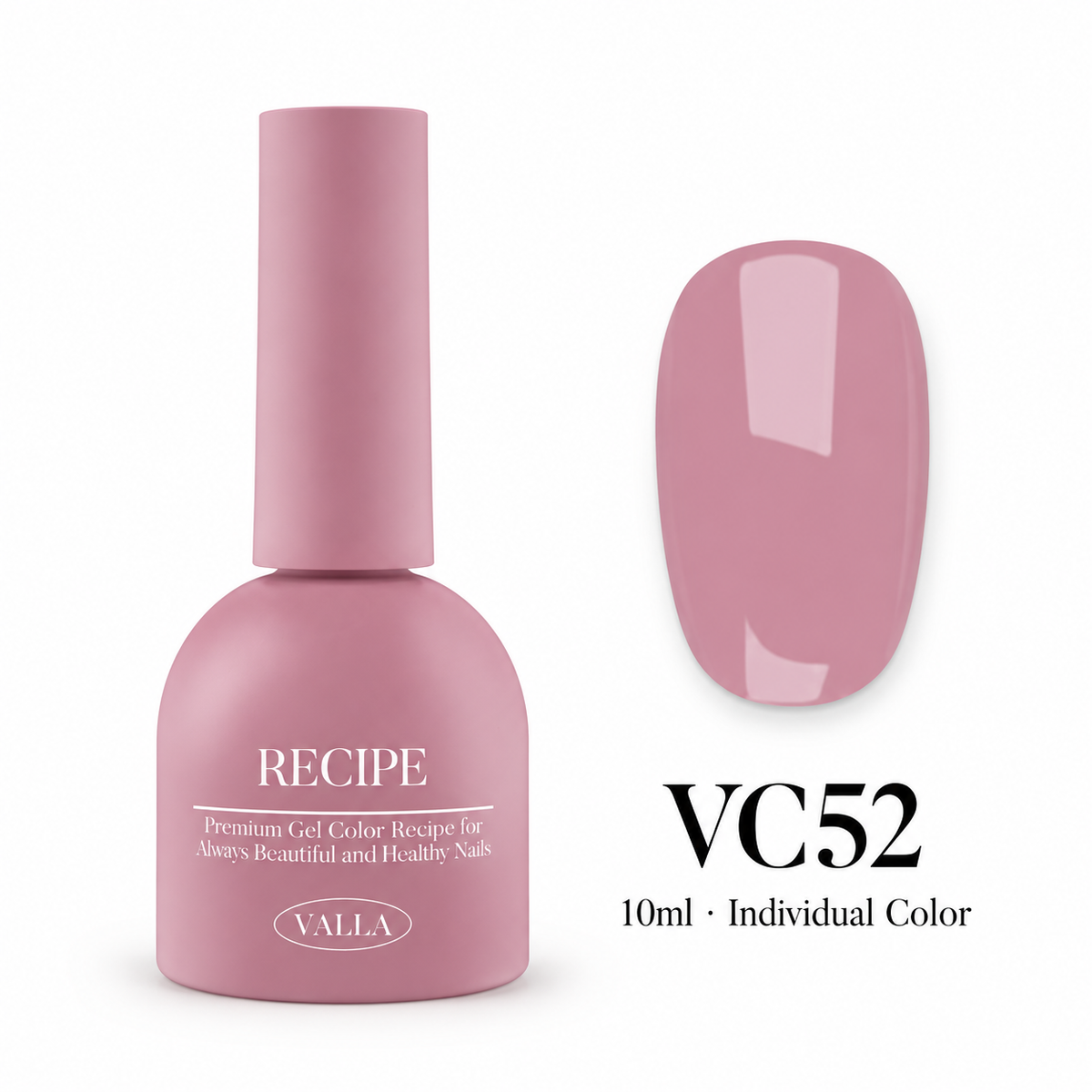 VALLA VC52 bottle and color swatch — 10ml individual color