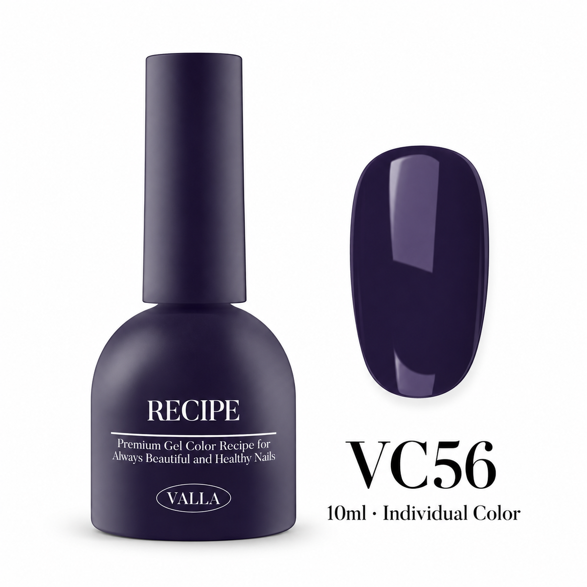 VALLA VC56 bottle and color swatch — 10ml individual color