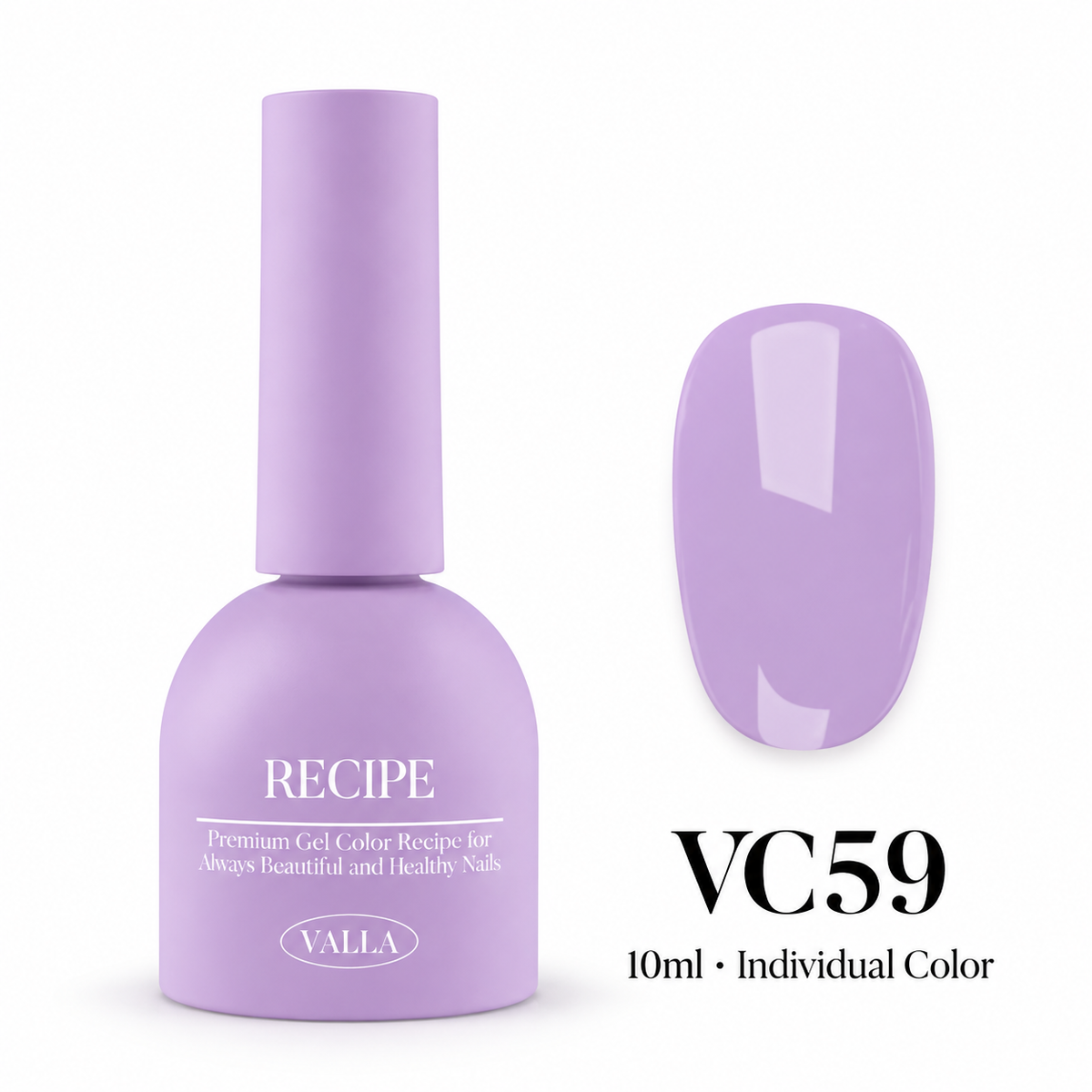 VALLA VC59 bottle and color swatch — 10ml individual color