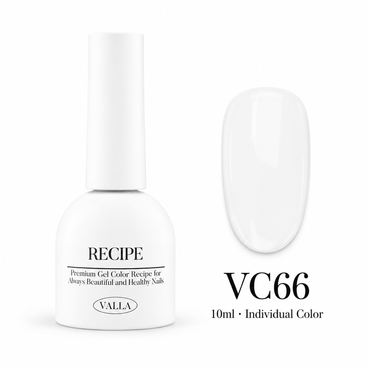 VALLA VC66 bottle and color swatch — 10ml individual color