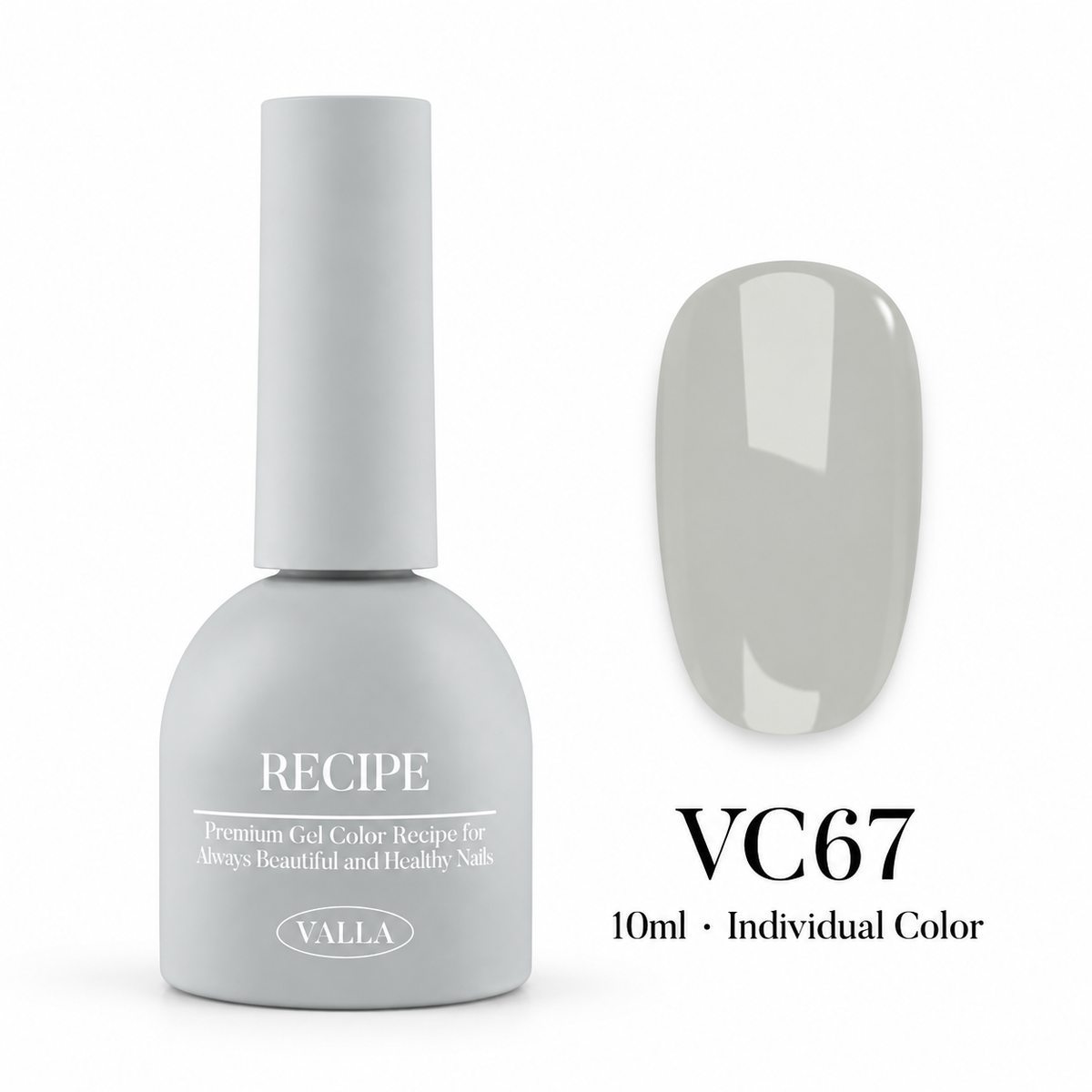 VALLA VC67 bottle and color swatch — 10ml individual color