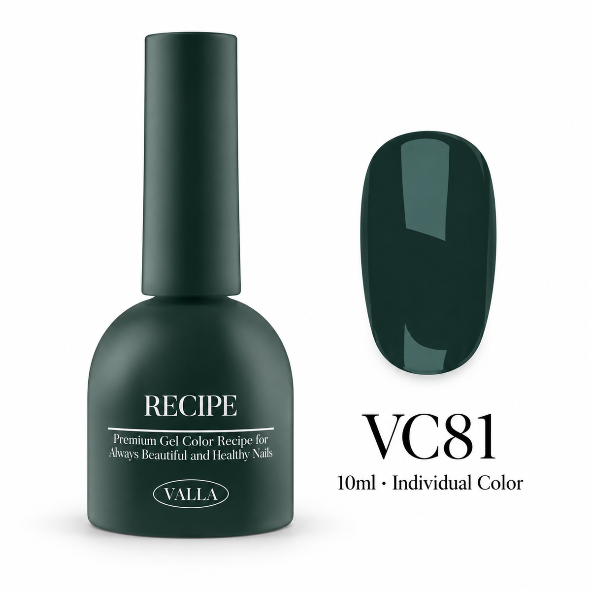 VALLA VC81 bottle and color swatch — 10ml individual color