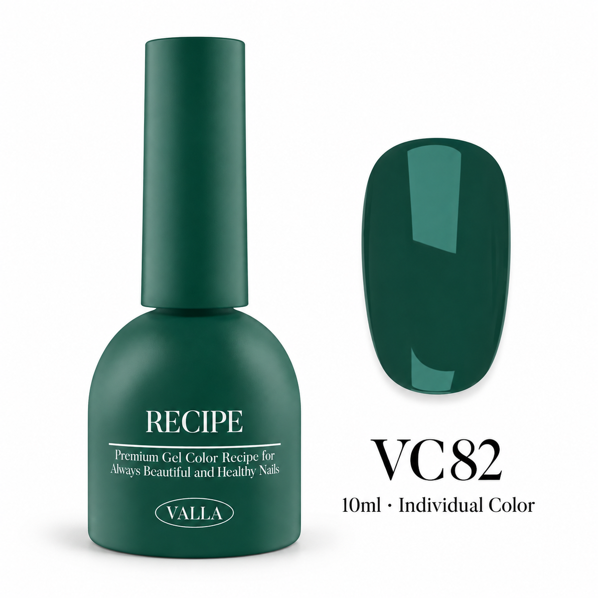 VALLA VC82 bottle and color swatch — 10ml individual color