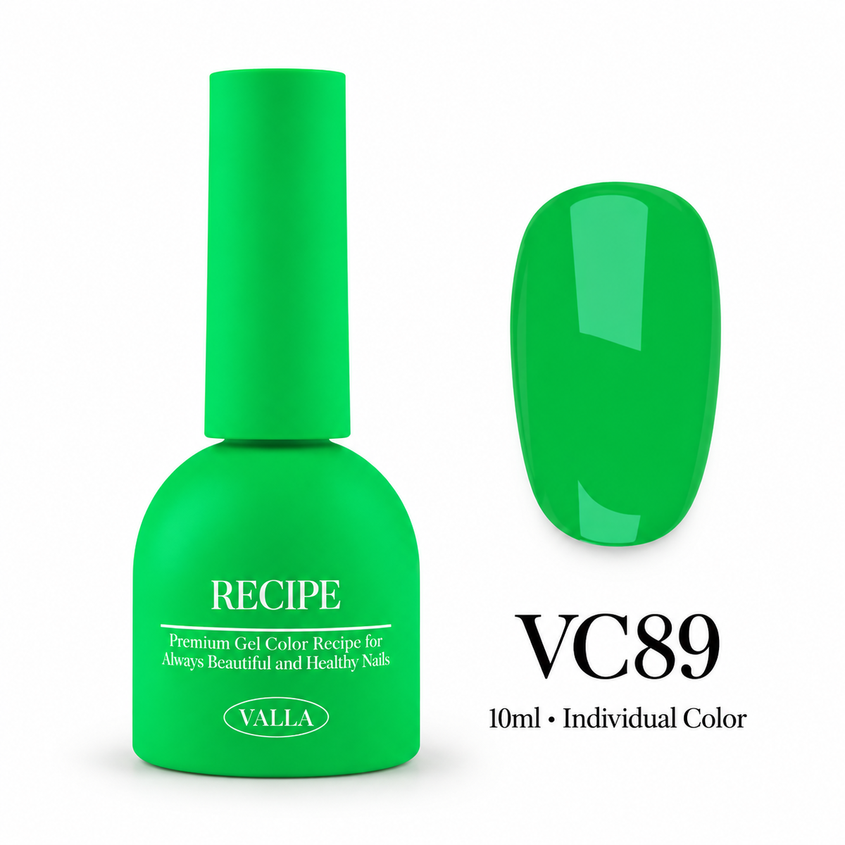 VALLA VC89 bottle and color swatch — 10ml individual color