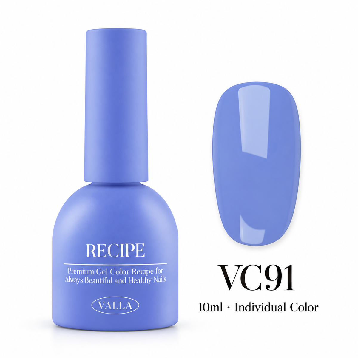 VALLA VC91 bottle and color swatch — 10ml individual color