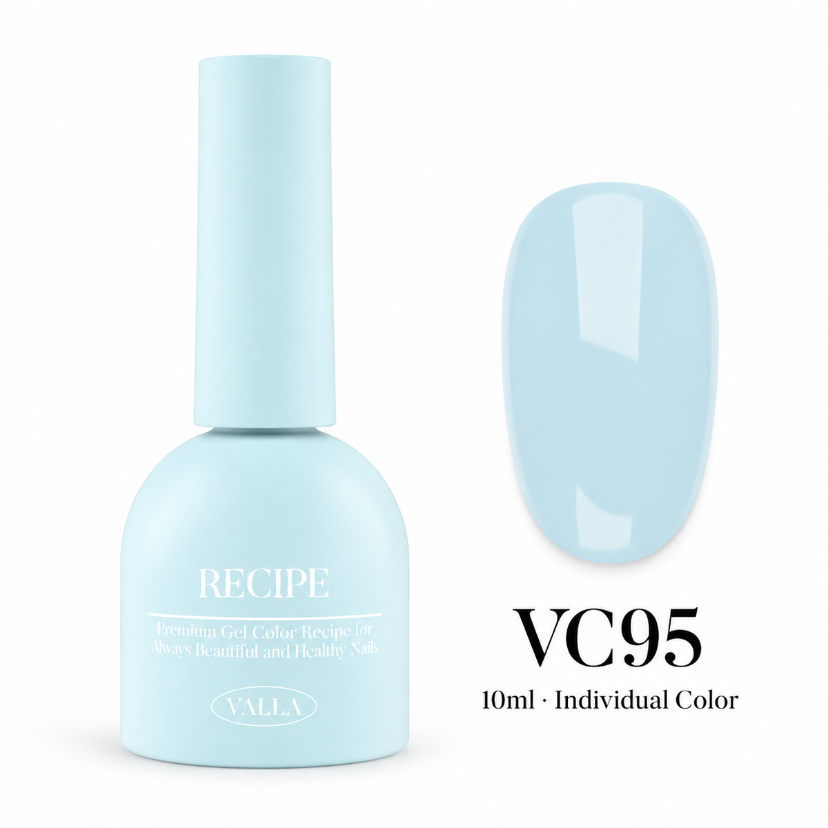 VALLA VC95 bottle and color swatch — 10ml individual color