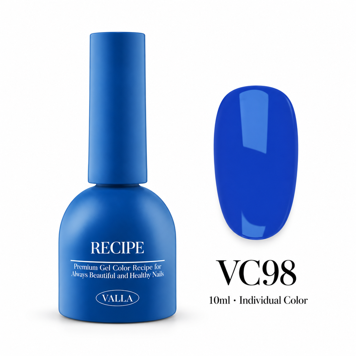 VALLA VC98 bottle and color swatch — 10ml individual color