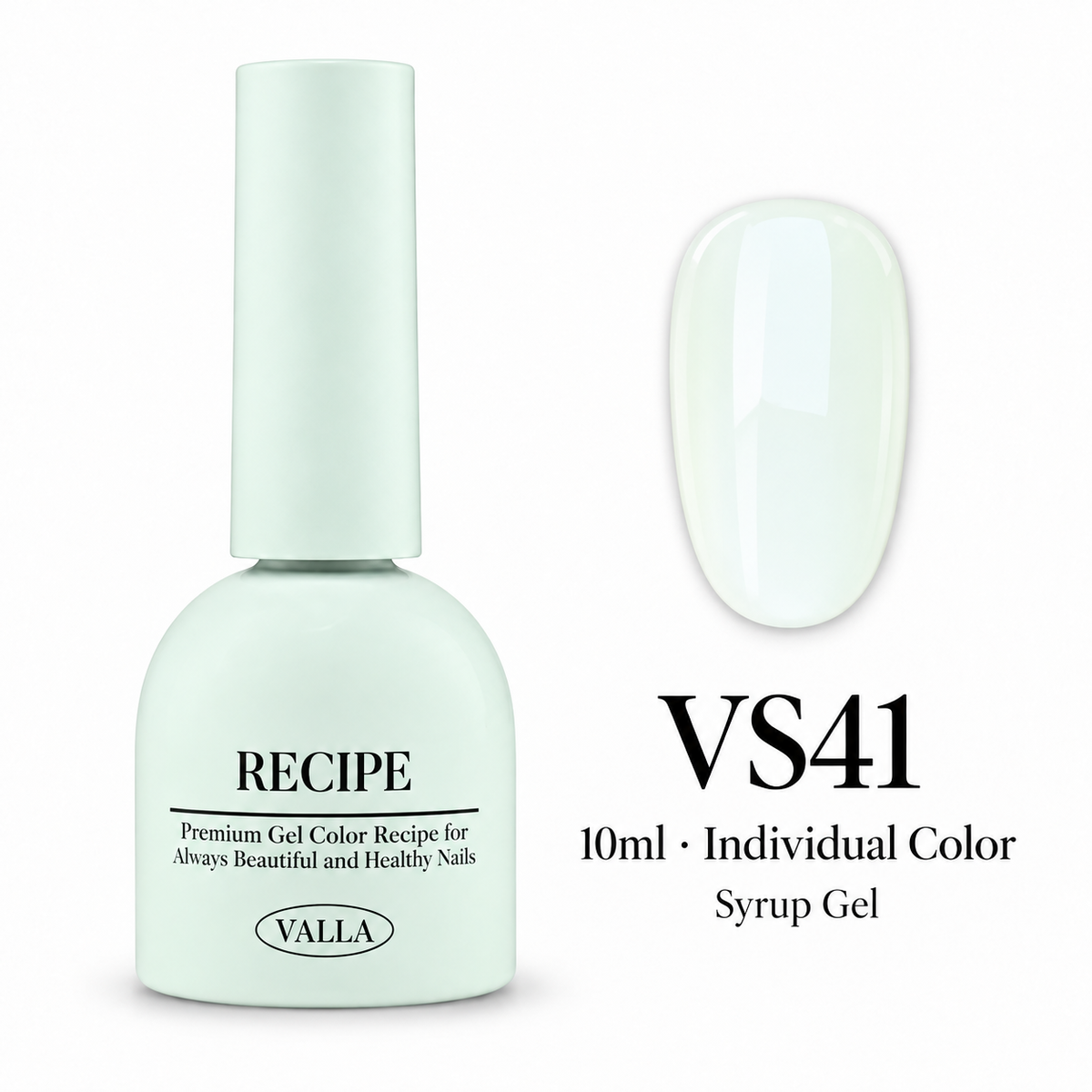 VALLA VS41 syrup gel bottle and color swatch, 10ml individual color