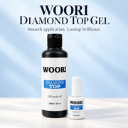 WOORI Diamond Non-Wipe Top Gel — 15ml bottle and 240ml refill