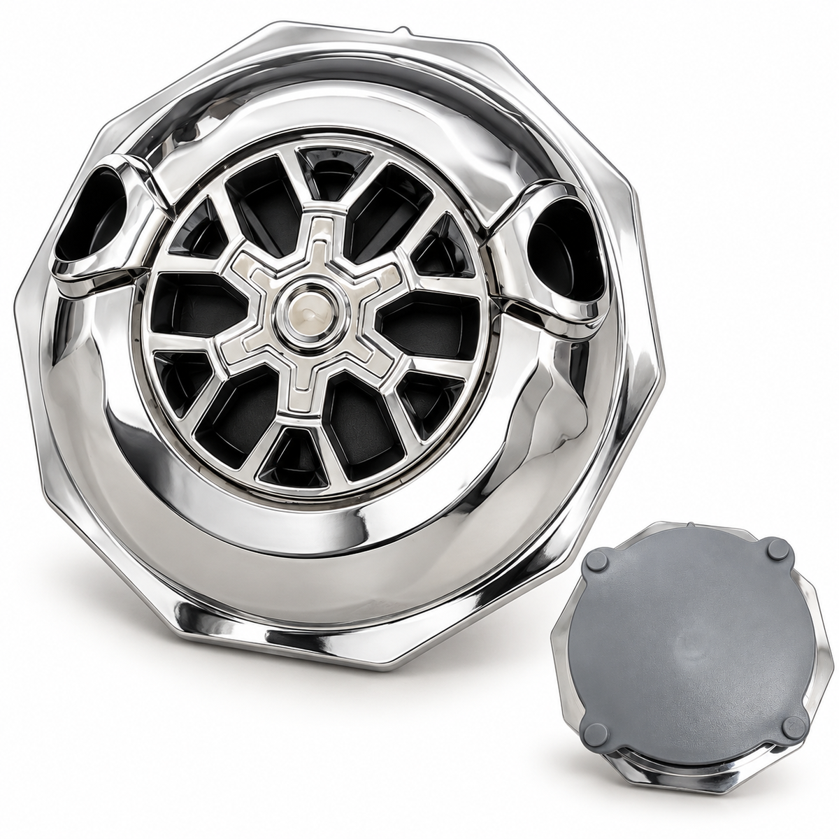 Woori Silver Magnetic Jet Head — front and rear views