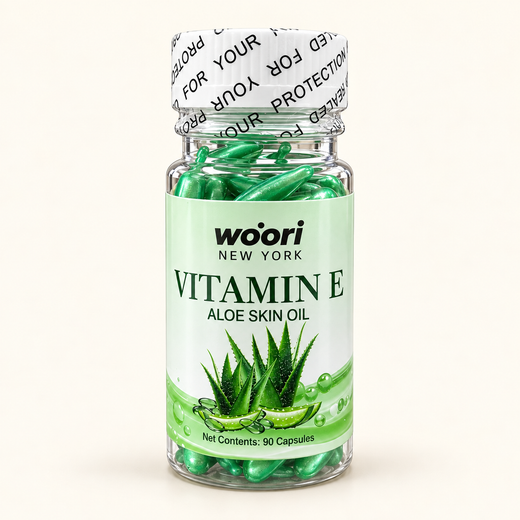 Woori New York Vitamin E aloe Skin Oil — 90 capsules