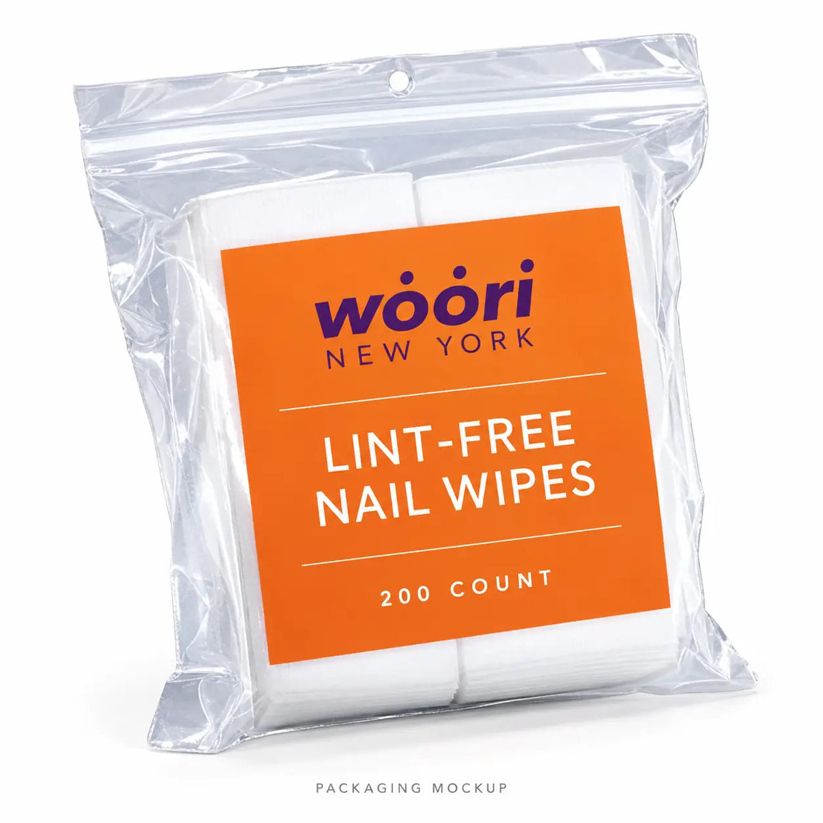 Woori Lint-Free Nail Wipes 200 Count — packaging illustration
