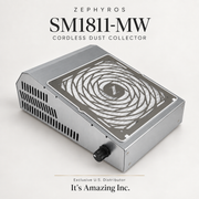 Zephyros SM1811-MW cordless nail dust collector, silver — It’s Amazing Inc.